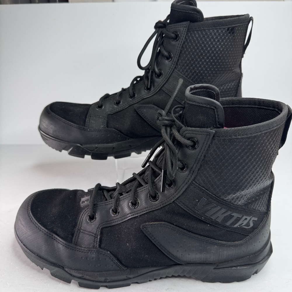 Viktos Johnny Combat Waterproof Boots Mens 10 Black Tactical Duty Hiking Shoes